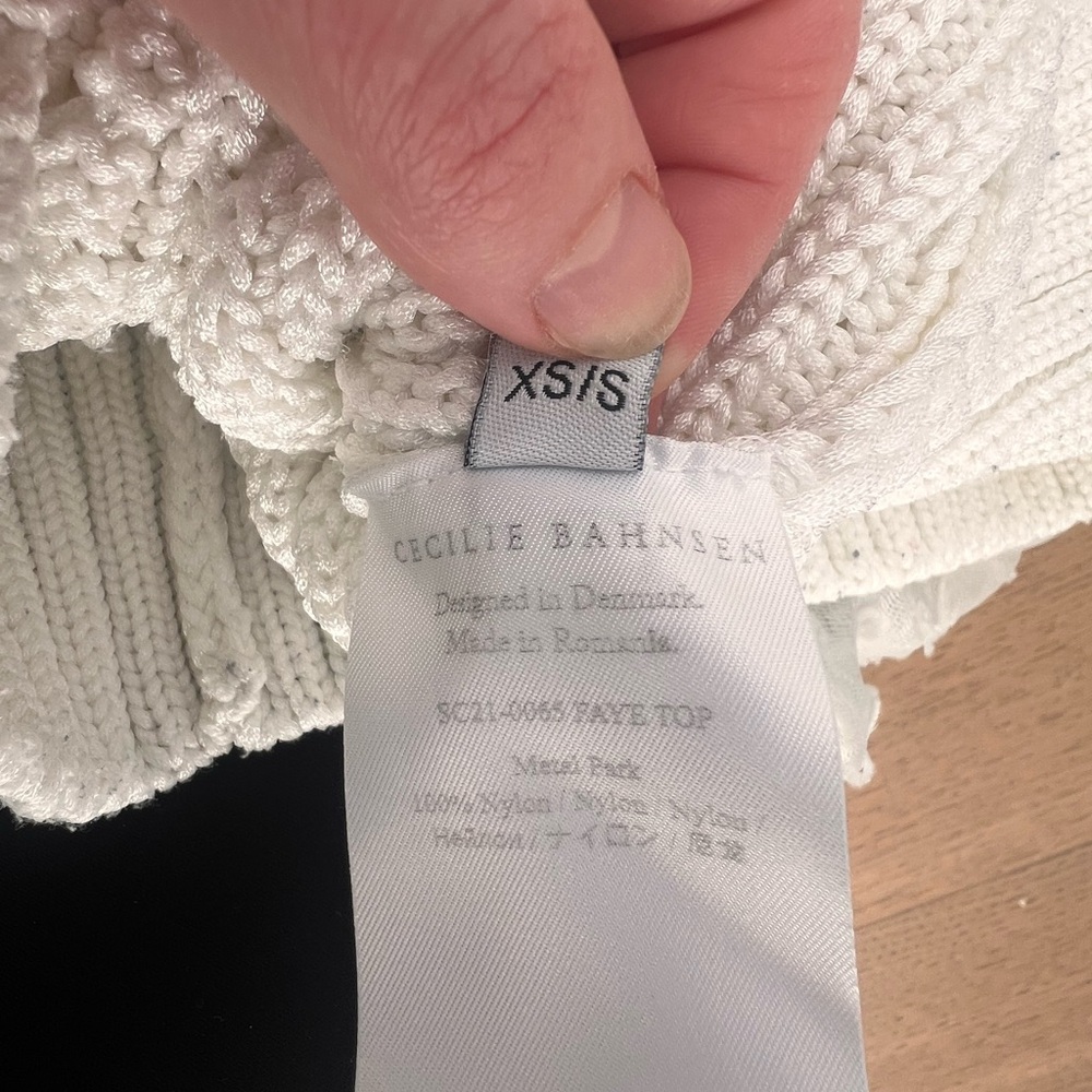 Cecilie Bahnsen Faye Organza-detailed Knit Top S - Picture 7 of 10